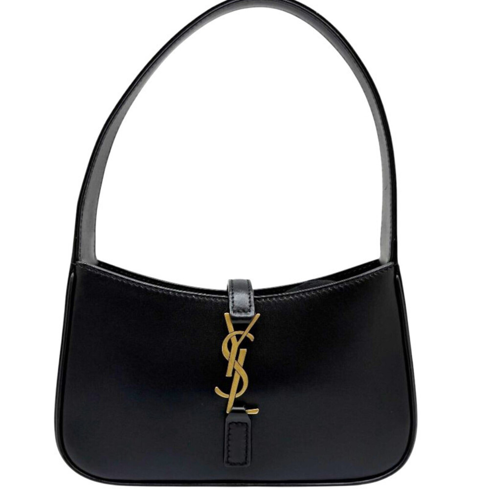 YVES SAINT LAURENT Le Sancassette Mini Leather Black 710318 YSL Handbag for W...